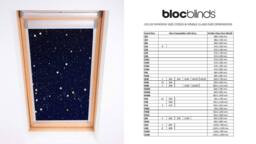 Bloc Blinds Blackout Blind for Velux Roof Window - Night Sky in Silver - Size: MK04 - thumbnail 4