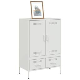 Berkfield Home Highboard White 68x39x101.5 cm Steel - thumbnail 4