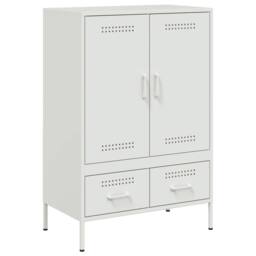 Berkfield Home Highboard White 68x39x101.5 cm Steel - thumbnail 1