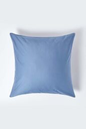 Homescapes Continental Egyptian Cotton Pillowcase 1000 TC, 80 x 80 cm in Blue