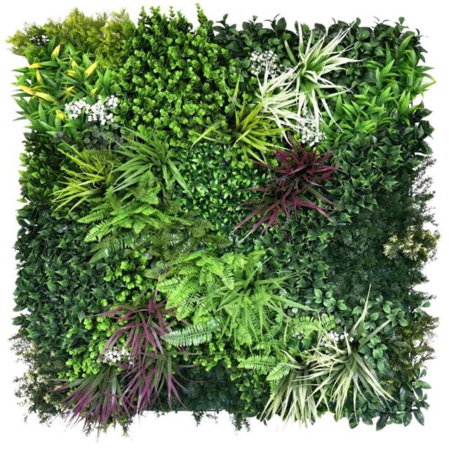 Ark Mat Wordsworth Artificial Plant Wall Panel 1x1m - Indoor & Outdoor Use in Green - image 1