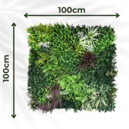 Ark Mat Wordsworth Artificial Plant Wall Panel 1x1m - Indoor & Outdoor Use in Green - thumbnail 2