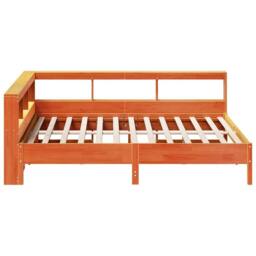 Berkfield Home Decorative Bookcase Bed without Mattress Wax Brown 140x200 cm Sol - thumbnail 8