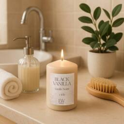 Marco Paul Small 30 Hour Scented Burning Candle in Cream - Size: 15 cm