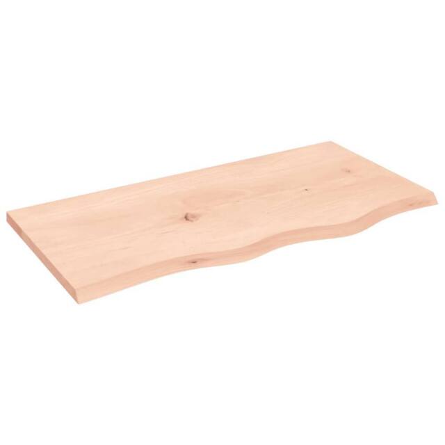 Berkfield Home Table Top 80x40x2 cm Untreated Solid Wood Oak in Light Oak - Size: 80 x 40 x 2 cm - image 1