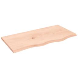 Berkfield Home Table Top 80x40x2 cm Untreated Solid Wood Oak in Light Oak - Size: 80 x 40 x 2 cm - thumbnail 1