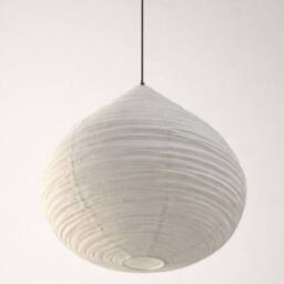 CGC Lighting Mabel Linen Large Teardrop Shape Easy Fit Hand Made Lampshade in White - thumbnail 4