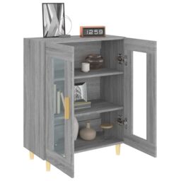 Berkfield Home Sideboard Grey Sonoma 69.5x34x90 cm Engineered Wood - thumbnail 4