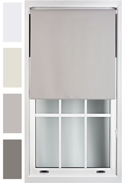 Furnished Roller Blind 100% Blackout Fabric Privacy Window Blinds in Grey - Size: 70 cm width x 165 cm drop - image 1