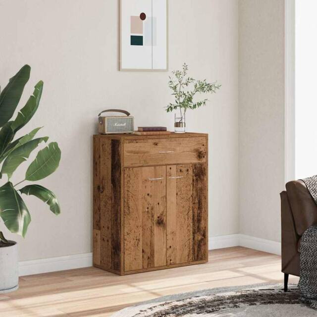 Berkfield Home Sideboard Old Wood 60x30x75 cm Engineered Wood in Brown - Size: 60 x 30 x 75 cm - image 1