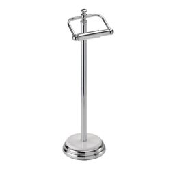 Showerdrape Opera White/Chrome Freestanding Toilet Roll Holder in Silver - thumbnail 3