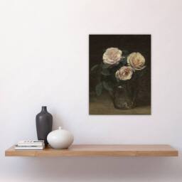 "Artery8 Still Life with Roses in Vase Latour Wall Art Poster Print in Brown - Size: W12"" x H16""" - thumbnail 4