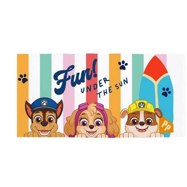 Paw Patrol Fun Under The Sun Surfboard Beach Towel - image 1