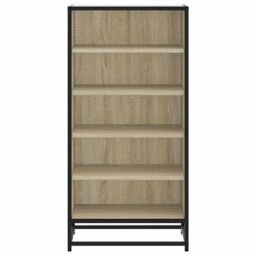 Berkfield Home Shoe Rack Sonoma Oak 48x38x97.5 cm Engineered Wood in Brown - thumbnail 4