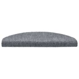 Berkfield Home Self-adhesive Stair Mats 5 pcs Light Grey 65x21x4 cm Needle Punch - Size: Medium - thumbnail 4