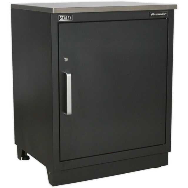 Loops 775mm Heavy Duty Modular Floor Cabinet - One Door - Steel - Adjustable Shelf in Metallics - image 1