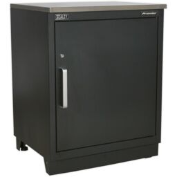 Loops 775mm Heavy Duty Modular Floor Cabinet - One Door - Steel - Adjustable Shelf in Metallics