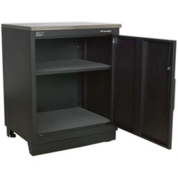 Loops 775mm Heavy Duty Modular Floor Cabinet - One Door - Steel - Adjustable Shelf in Metallics - thumbnail 3