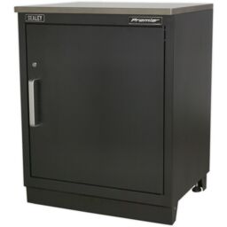 Loops 775mm Heavy Duty Modular Floor Cabinet - One Door - Steel - Adjustable Shelf in Metallics - thumbnail 4