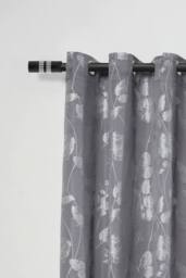 New Edge Blinds 16-19mm Sphere Extendable Eyelet Metal Curtain Pole Set in Black - Size: 120 cm - thumbnail 2