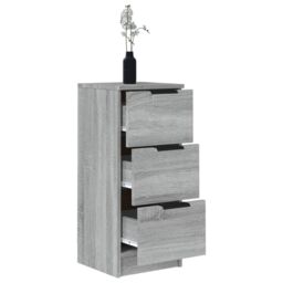 Berkfield Home Sideboards 2 pcs Grey Sonoma 30x30x70 cm Engineered Wood - Size: 30 x 30 x 70 cm - thumbnail 5