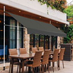 Costway Awning Sun Shade Retractable Canopy Sun Shelter 200 x 120cm in Grey - Size: 200 x 120 cm - thumbnail 7