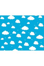 Origin Murals Cartoon Cloudy Sky Wall Mural in Blue - Size: W350 cm x H280 cm - thumbnail 2