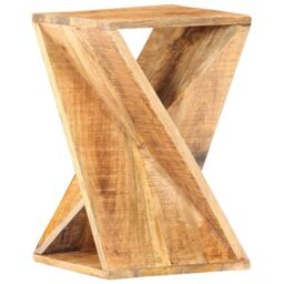 Berkfield Home Side Table 35x35x55 cm Solid Mango Wood in Brown - Size: 35 x 35 x 55 cm - thumbnail 6