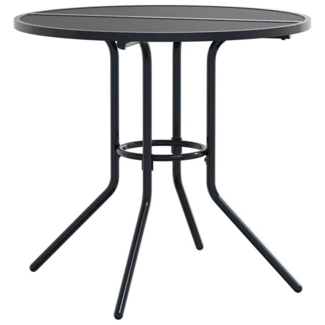 Berkfield Home Stackable Garden Chair Set 3 pcs Anthracite Powder-coated Steel in Black - image 1