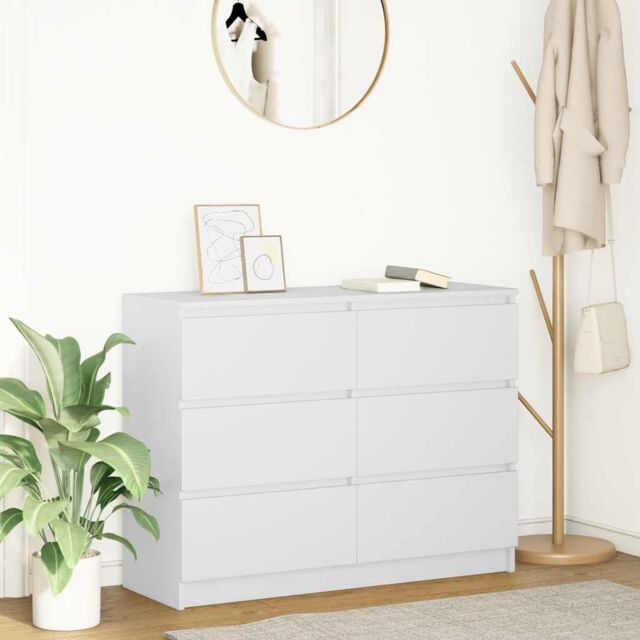 Berkfield Home Sideboard White 100x35x76 cm Engineered Wood - Size: 100 x 35 x 76 cm - image 1