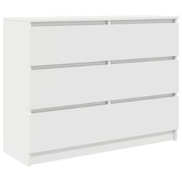 Berkfield Home Sideboard White 100x35x76 cm Engineered Wood - Size: 100 x 35 x 76 cm - thumbnail 2