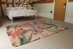 Benjamin Tate Design Tropical Flamingo Rug in Natural - Size: Large - thumbnail 3