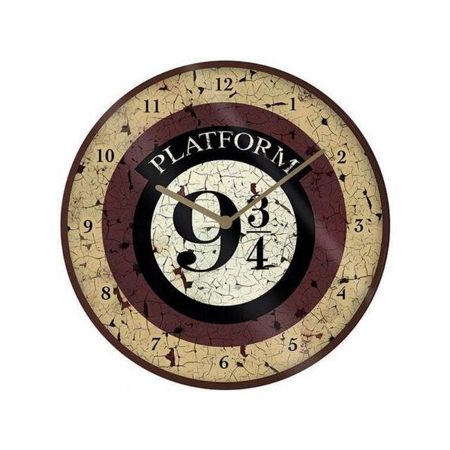 Harry Potter Platform Nine & Three Quarters Wall Clock in Light Brown - image 1