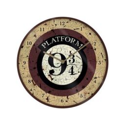 Harry Potter Platform Nine & Three Quarters Wall Clock in Light Brown - thumbnail 1