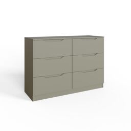FWStyle Luno Chest Of Drawers 6 Drawer Green Deep Design Sideboard - thumbnail 2
