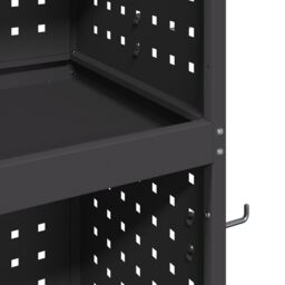 Berkfield Home Tool Trolley Black 65 x 35 x 111 cm Powder-coated steel - thumbnail 8