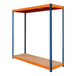 Monstershop S-Rax 2 Shelf Racking - 180cm x 180cm x 60cm in Blue - Size: 180 cm x 180 cm x 60 cm