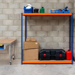 Monstershop S-Rax 2 Shelf Racking - 180cm x 180cm x 60cm in Blue - Size: 180 cm x 180 cm x 60 cm - thumbnail 6