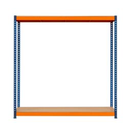 Monstershop S-Rax 2 Shelf Racking - 180cm x 180cm x 60cm in Blue - Size: 180 cm x 180 cm x 60 cm - thumbnail 3