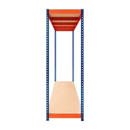 Monstershop S-Rax 2 Shelf Racking - 180cm x 180cm x 60cm in Blue - Size: 180 cm x 180 cm x 60 cm - thumbnail 4