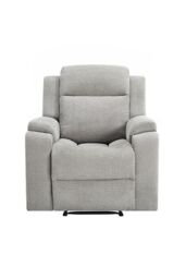 More4Homes Orka 1 Seater Fabric Manual Recliner Chair in Grey - thumbnail 3