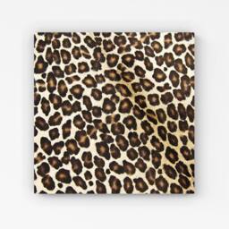 "Warren Reed - Designer Leopard Hide Print Canvas in Brown - Size: W16"" x H16""" - thumbnail 1