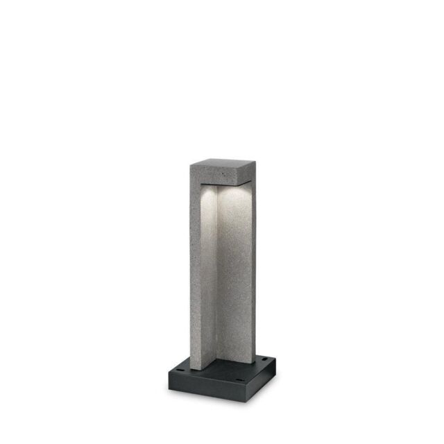 Netlighting Titano Integrated LED Outdoor Bollard Lamp 1 Light Granite 3000K IP55 in Grey