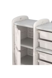 Living and Home Children's Landing Train Cute Toy Clothes and Books Storage Rack in Grey - thumbnail 8
