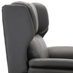 More4Homes Electric Recliner Chair Wingback Design & USB Port In Bonded Leather in Grey - thumbnail 5