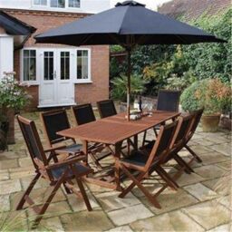 Cheshire Deluxe Bali 8 Seater Garden Furniture Set in Brown