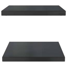 Berkfield Home Wall Shelves 2 pcs 50x40x3 cm Black Stainless Steel - Size: 50 x 40 x 3 cm - thumbnail 6