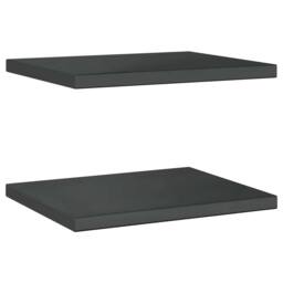 Berkfield Home Wall Shelves 2 pcs 50x40x3 cm Black Stainless Steel - Size: 50 x 40 x 3 cm - thumbnail 7