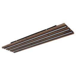Netlighting Hayden 80x20cm Semi Flush Ceiling Light Matt Black LED 3000K - Size: 80x20 cm - thumbnail 2