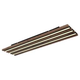 Netlighting Hayden 80x20cm Semi Flush Ceiling Light Matt Black LED 3000K - Size: 80x20 cm
